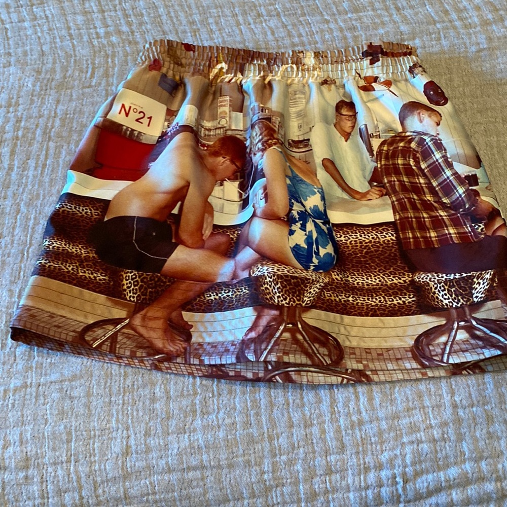 N•21 silk mini skirt